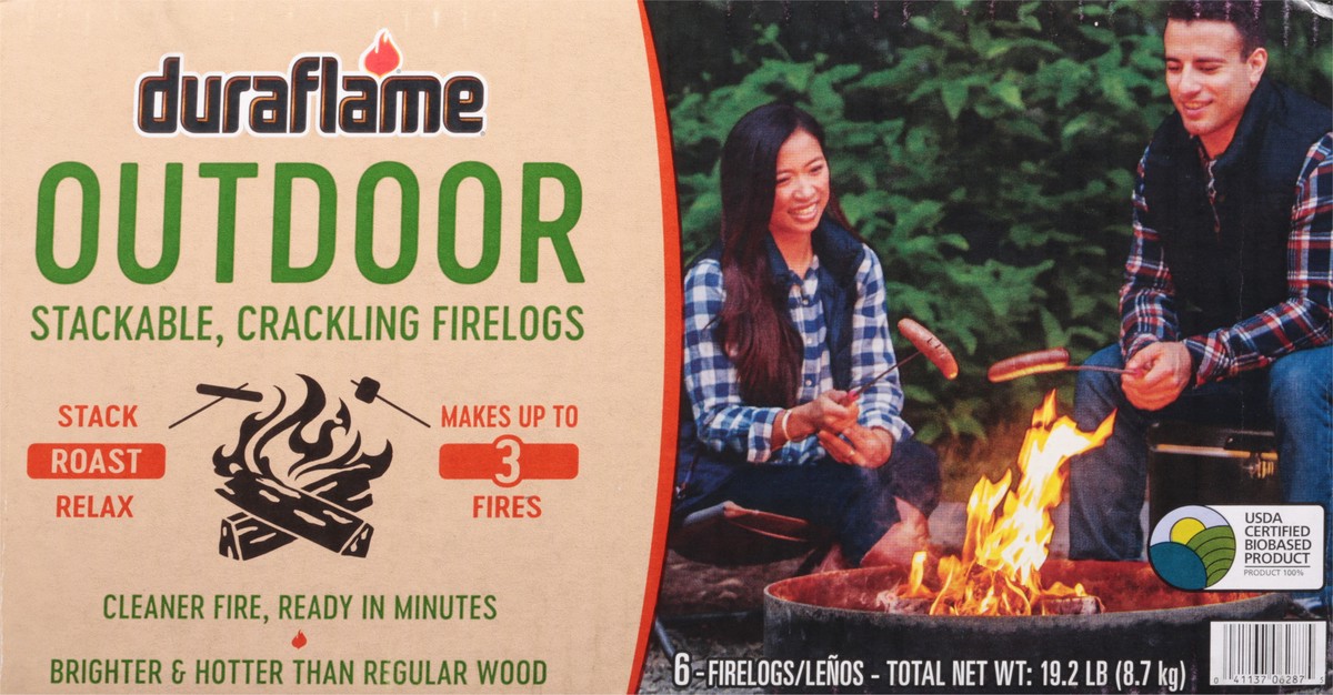 slide 8 of 11, Duraflame Outdoor Firelogs, 6 ct; 3.2 lb