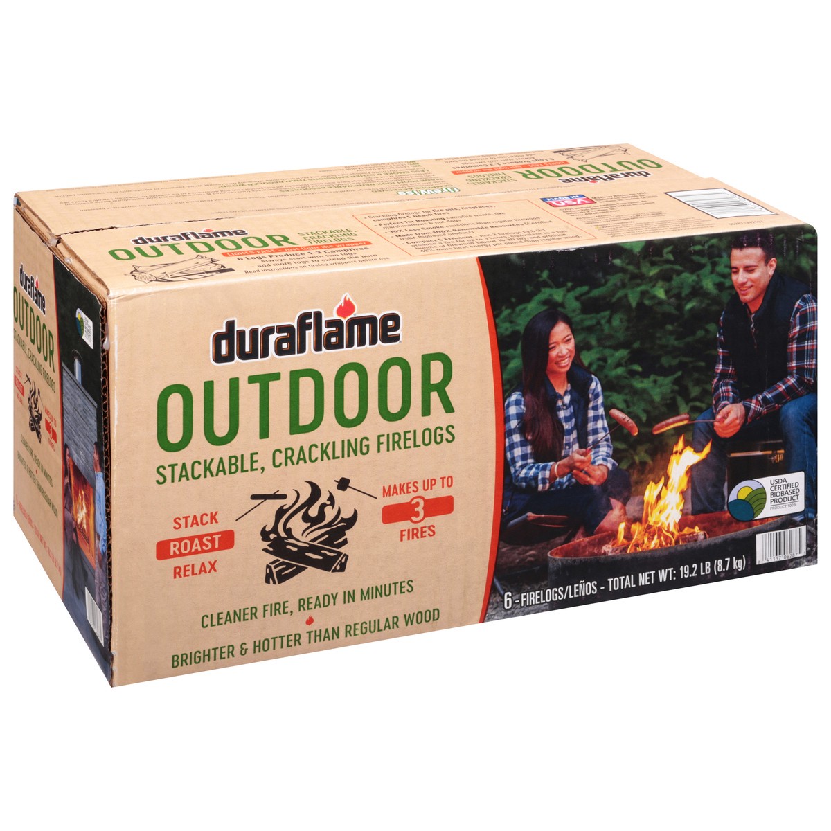 slide 4 of 11, Duraflame Outdoor Firelogs, 6 ct; 3.2 lb