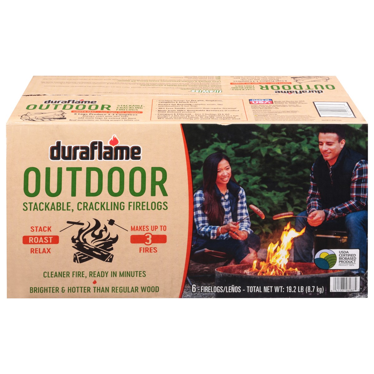 slide 1 of 11, Duraflame Outdoor Firelogs, 6 ct; 3.2 lb