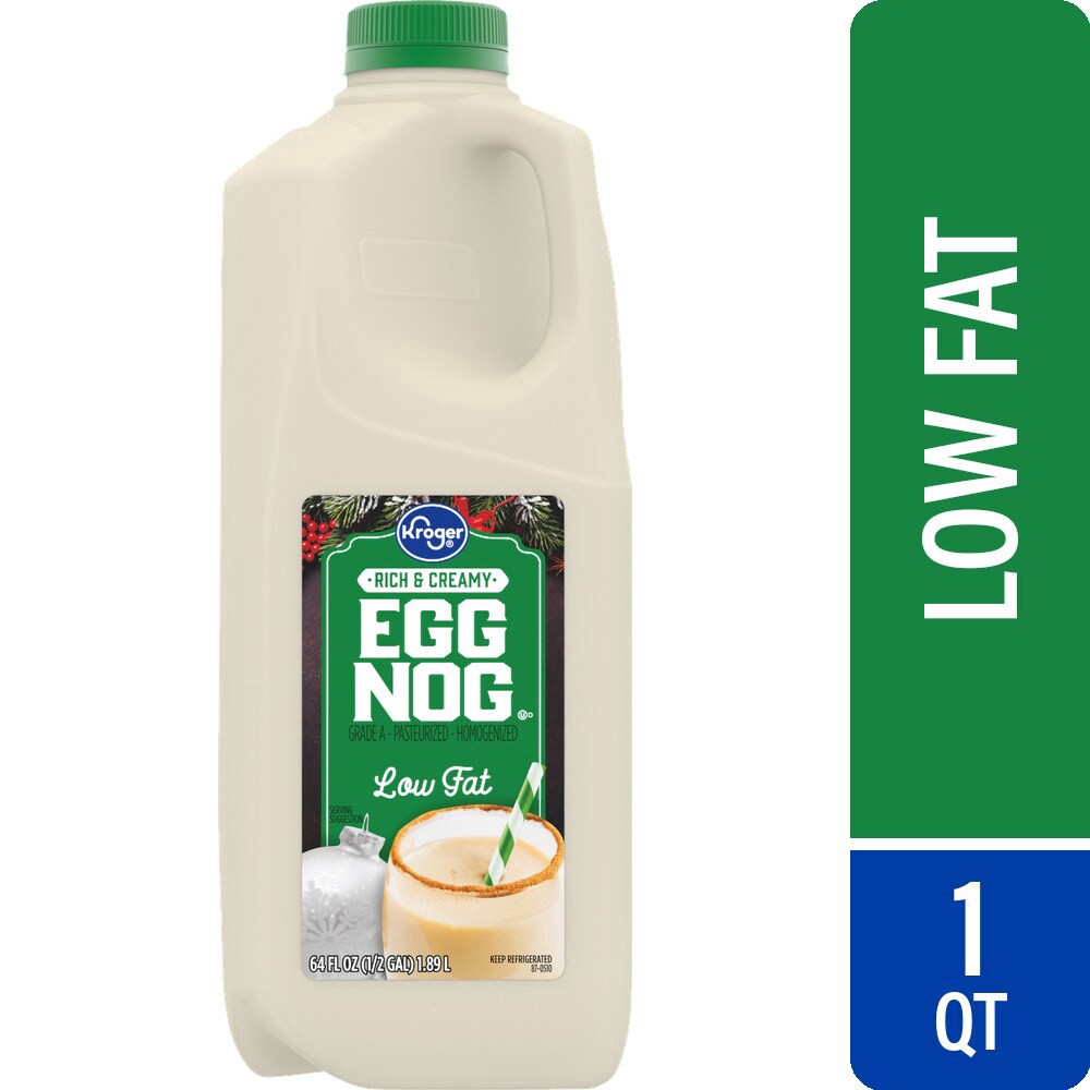 slide 1 of 2, Kroger Low Fat Eggnog, 1/2 gal