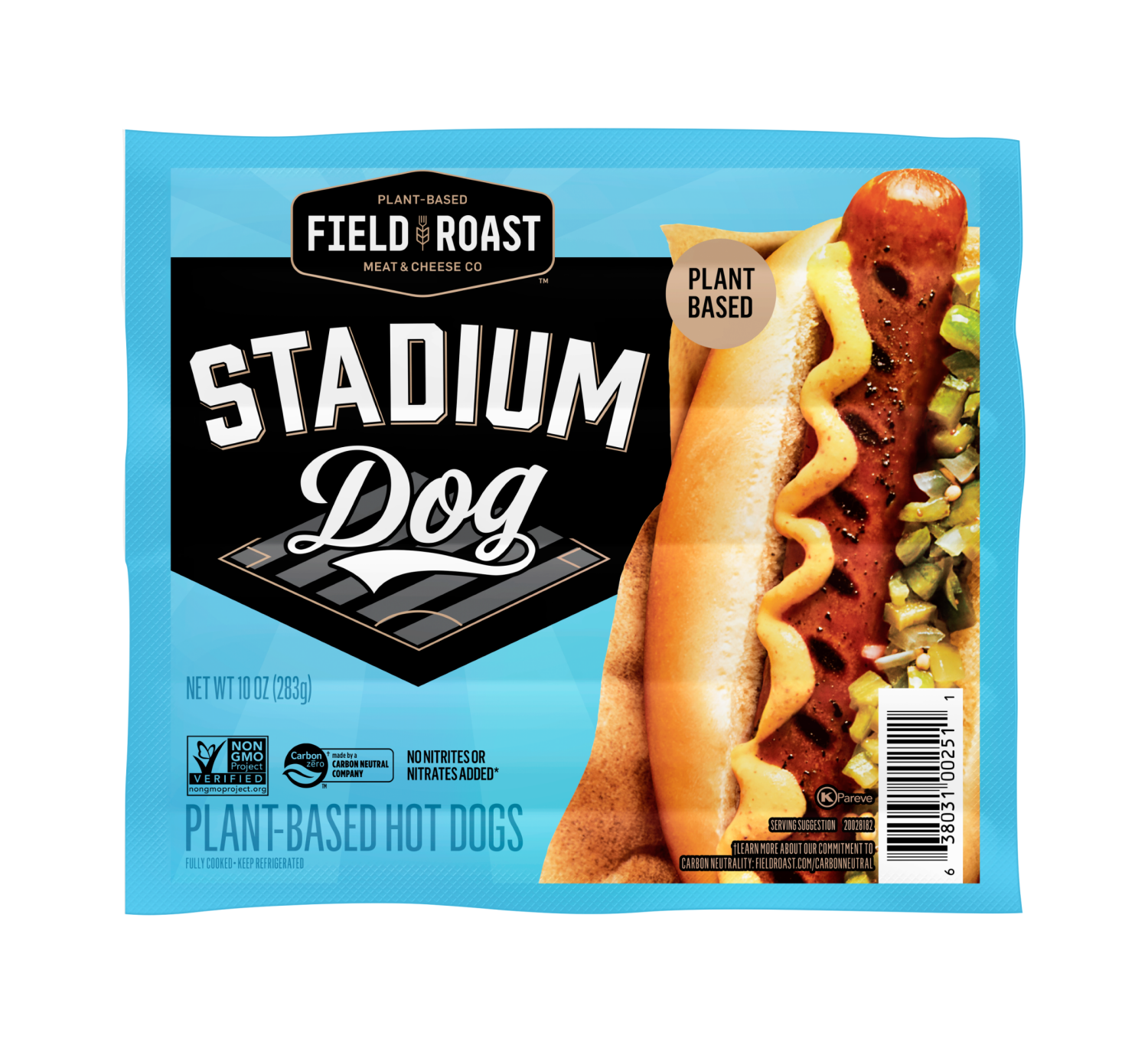 slide 1 of 2, Field Roast Hot Dogs, Plant Based, Signature Stadium Dog, 10 oz