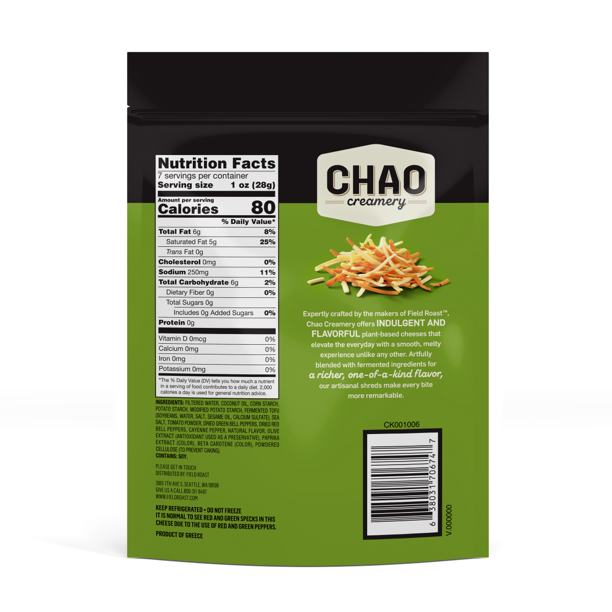 slide 2 of 2, Field Roast Chao Shreds, Mexican Style Blend, 7 oz