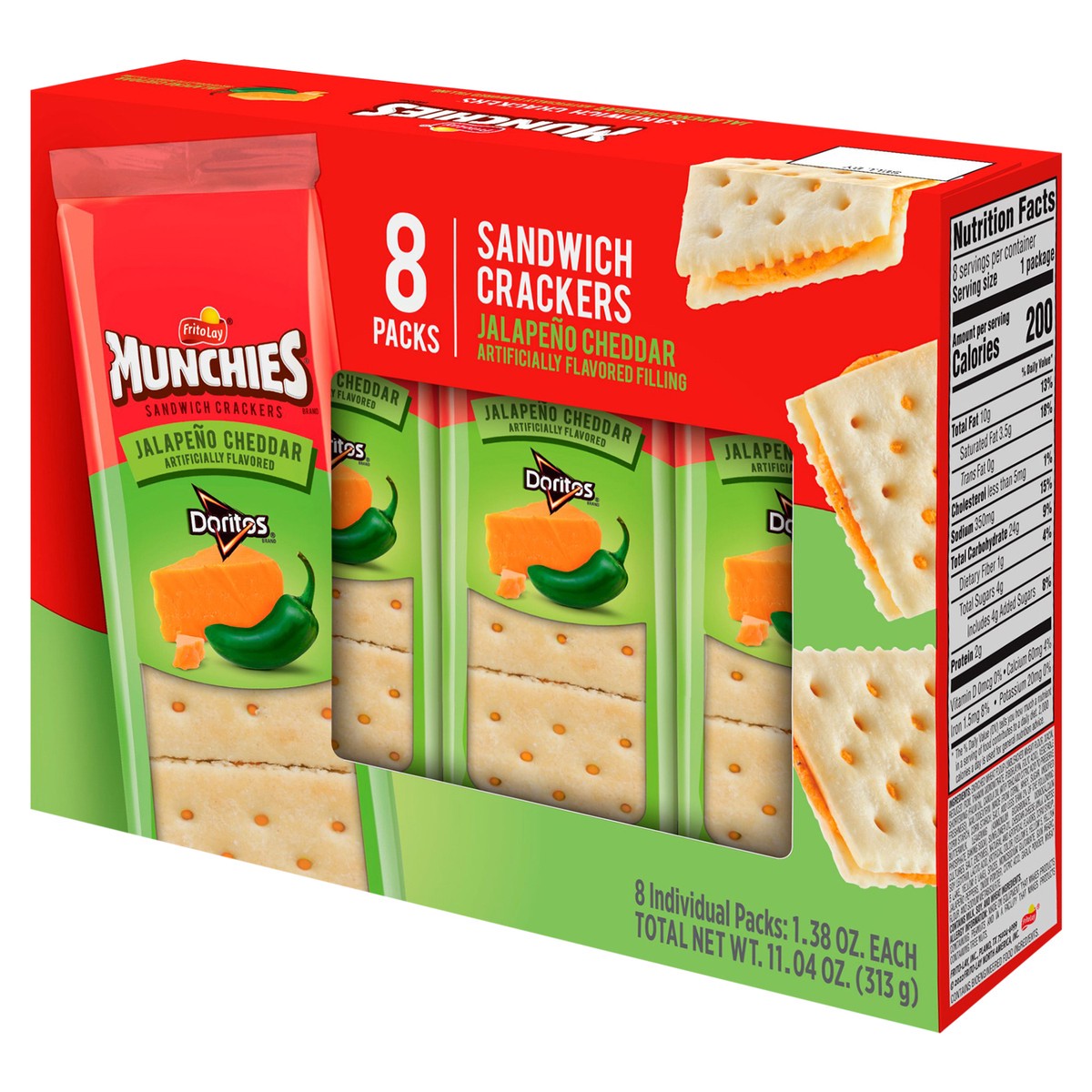 slide 3 of 9, Munchies Sandwich Crackers, 1.38 oz