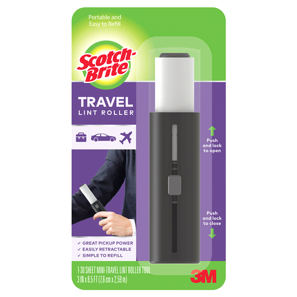 slide 1 of 5, Scotch-Brite Lint Travel Roller, 1 ct