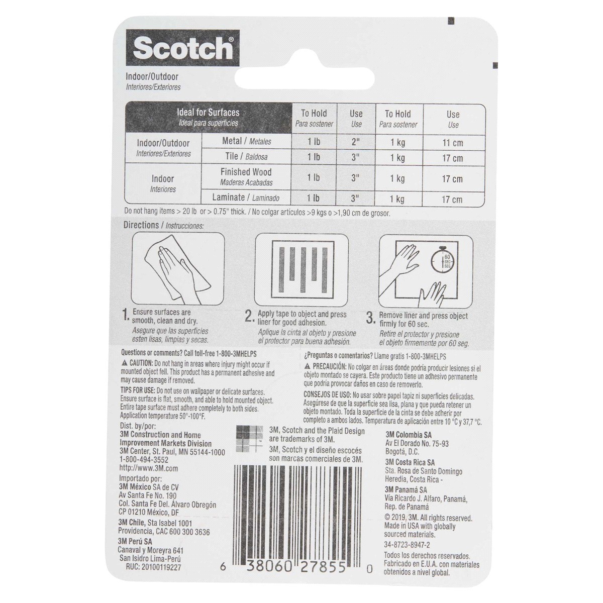 slide 2 of 2, 3M Scotch Extremely Strong Mounting Tape, 1 ct