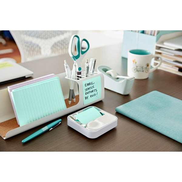 slide 9 of 10, Post-it Super Sticky Dispenser Pop-Up Notes, 3" X 3", Wanderlust Pastels Collection, 90 Sheets Per Pad, Pack Of 10 Pads, 10 ct