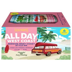 Founders Brewing Co. All Day West Coast, 6 Pack, 12 Fl Oz Can, 4.7% ABV