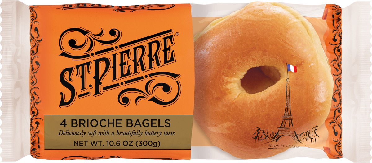 slide 5 of 7, St Pierre Set Pierre Brioche Bagels Sliced, 10.6 oz