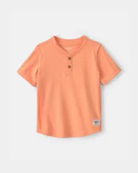 Oshkosh Toddler Boy Short-Sleeve Henley T-Shirt - Orange - 3T