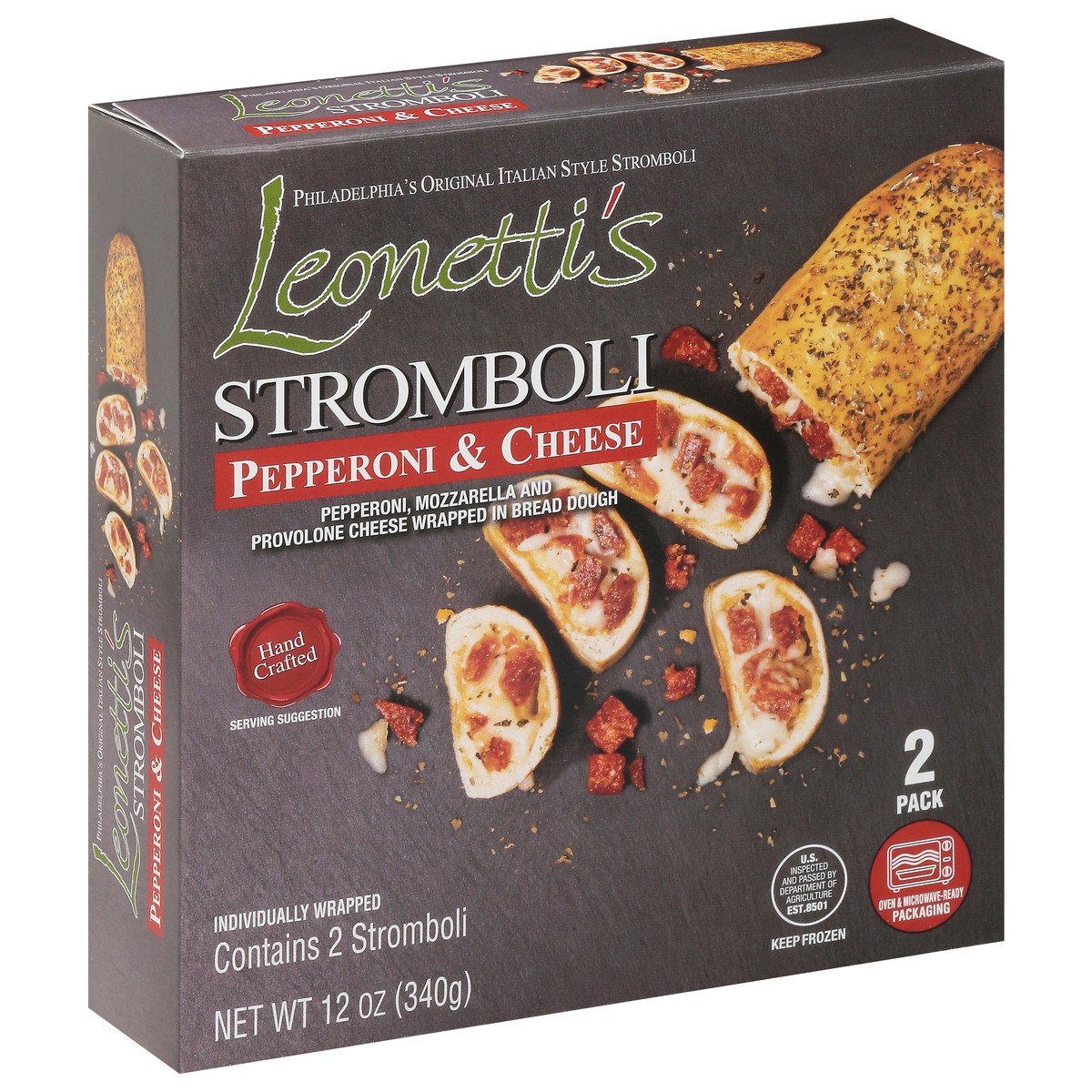 slide 5 of 13, Leonettis 2 Pack Pepperoni & Cheese Stromboli 2 ea, 2 ct