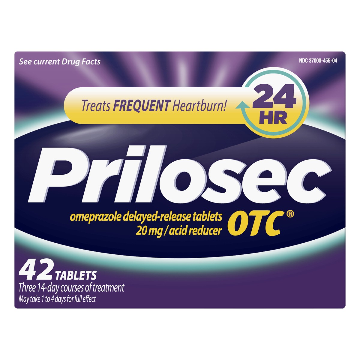 slide 1 of 1, Prilosec Omeprazole 20mg Delayed-Release Acid Reducer for Frequent Heartburn Tablets - 42ct, 42 ct