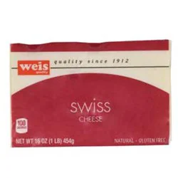Weis Quality Swiss Bar Cheese - 16 oz