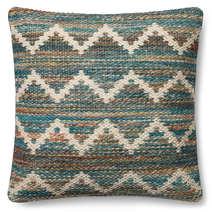 slide 1 of 1, Magnolia Home By Joanna Gaines Magnolia Home Virginia Square Throw Pillow - Teal, 22 in