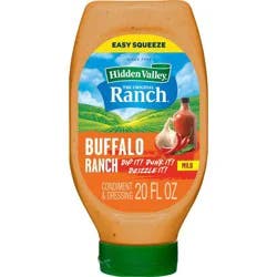 Hidden Valley Easy Squeeze Buffalo Ranch Topping and Dressing, 20 Fluid Ounces