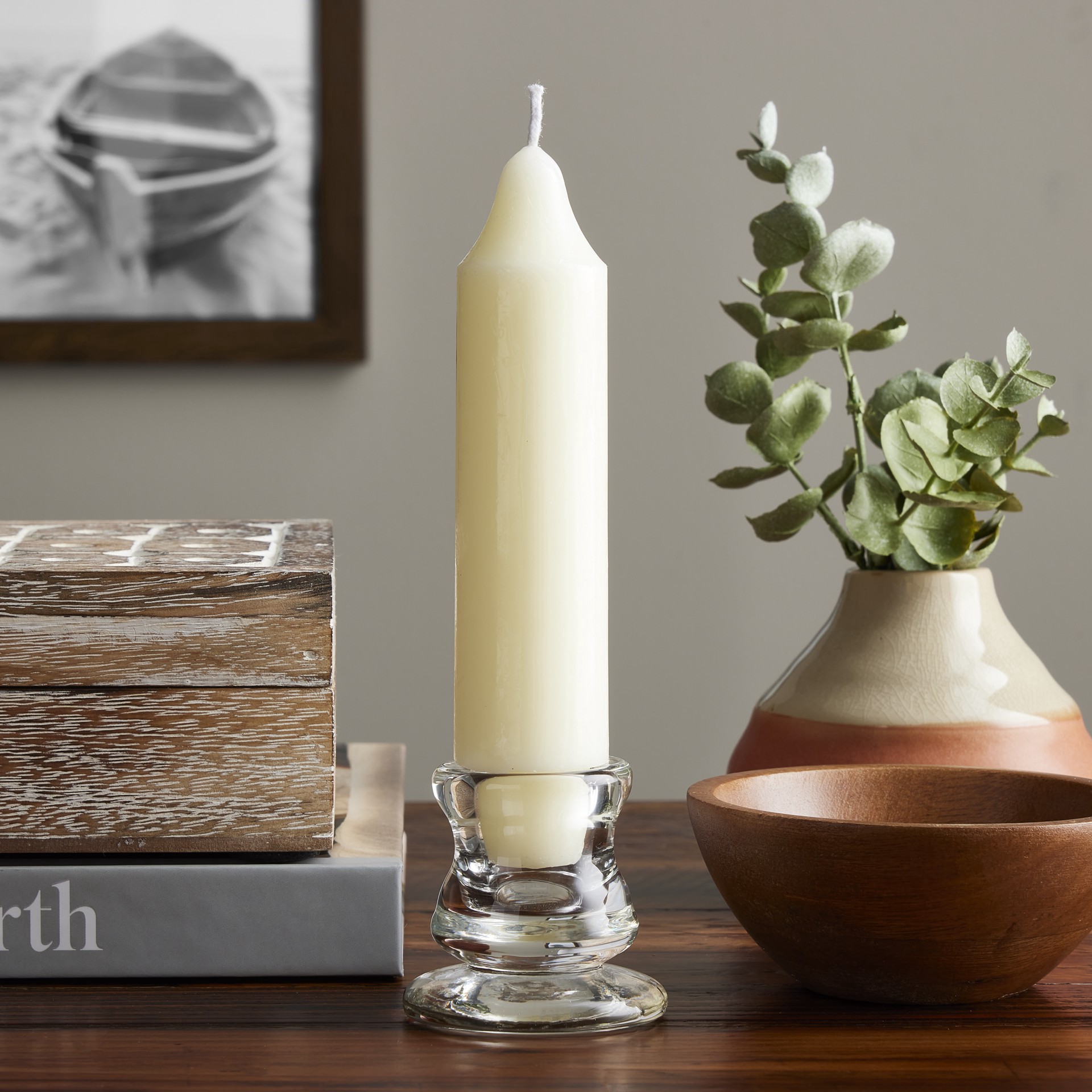 slide 3 of 4, 6" Ivory Carriage Candle By Ashland, 6 in