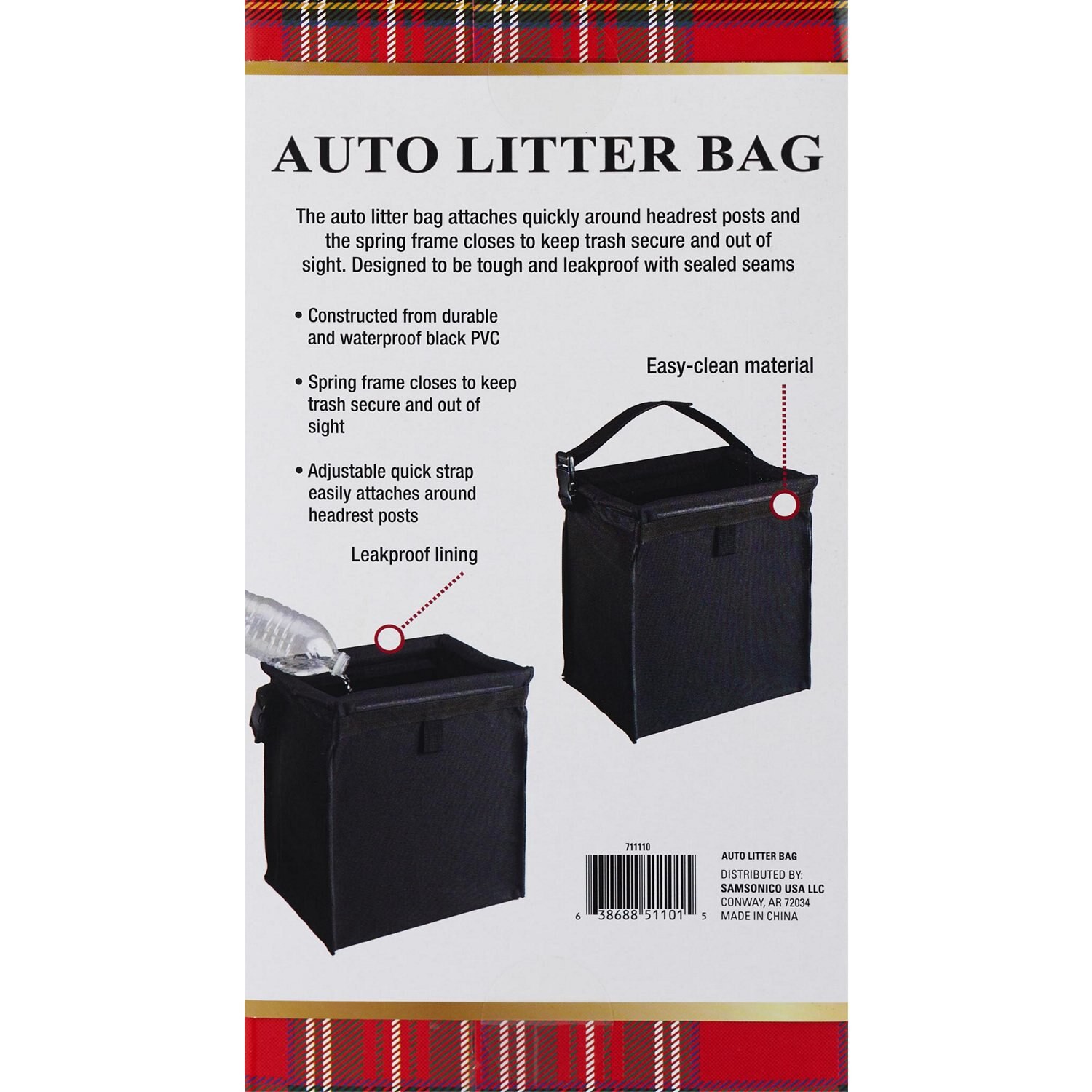 slide 2 of 3, NON BRAND Samsonico Auto Litter Bag/Car Trash, 1 ct