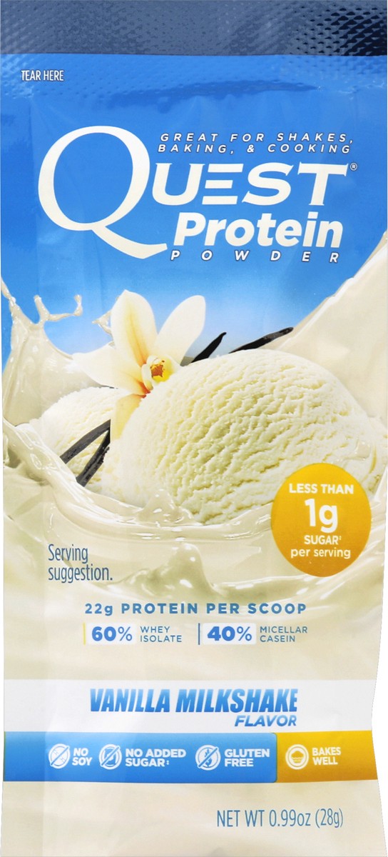 slide 2 of 2, Quest Protein Powder - Vanilla Milkshake, 0.99 oz