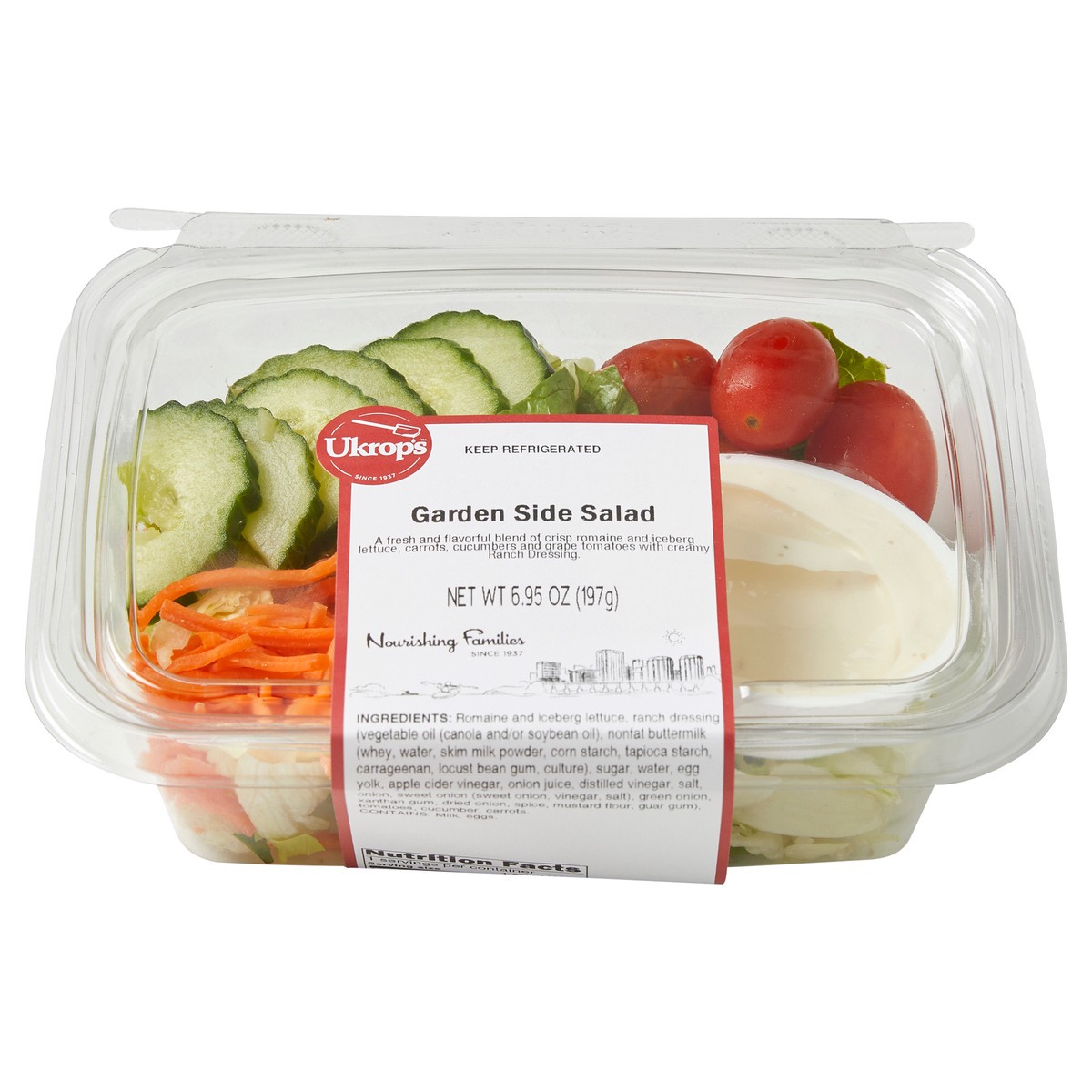 slide 1 of 7, Ukrop's Garden Side Salad, 6.95 oz