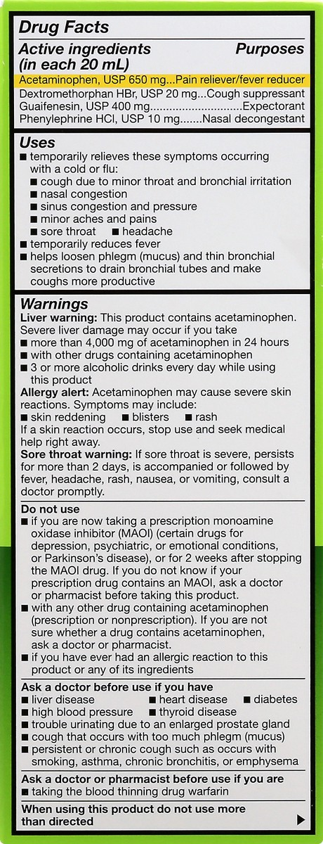 slide 9 of 9, Walgreens Severe Wal-Tussin CF Max Multi-Symptom Cough Cold and Flu, 8 fl oz