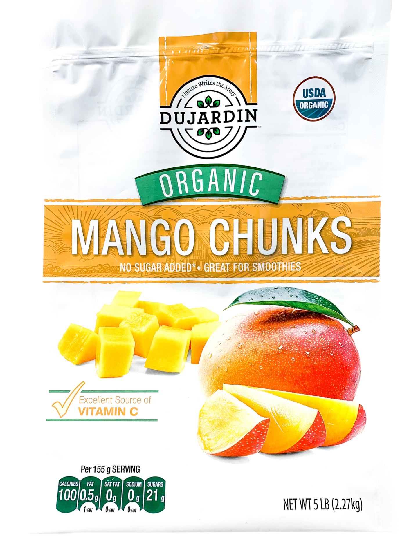 slide 1 of 2, Organic Mango Chunks, 5 lb