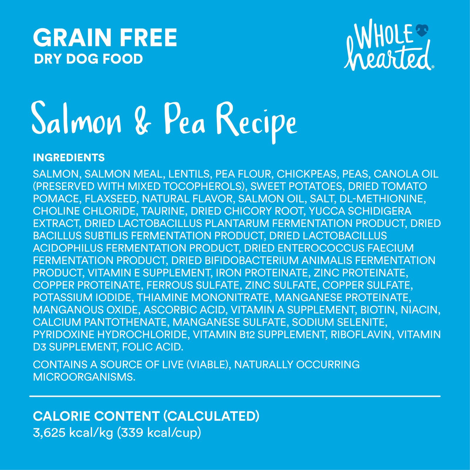 slide 5 of 6, Whole Hearted Grain Free All Breeds All Life Stages Salmon & Pea Recipe Food for Dogs Value Size 40 lb, 40 lb
