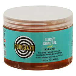 Curldaze Glossy Shine Gel with Kukui Oil 12 fl oz