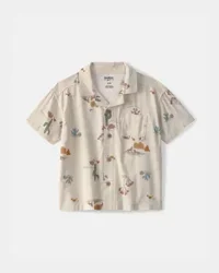 Oshkosh Toddler Boy Desert Short-Sleeve Button-Down Shirt - Beige 4T