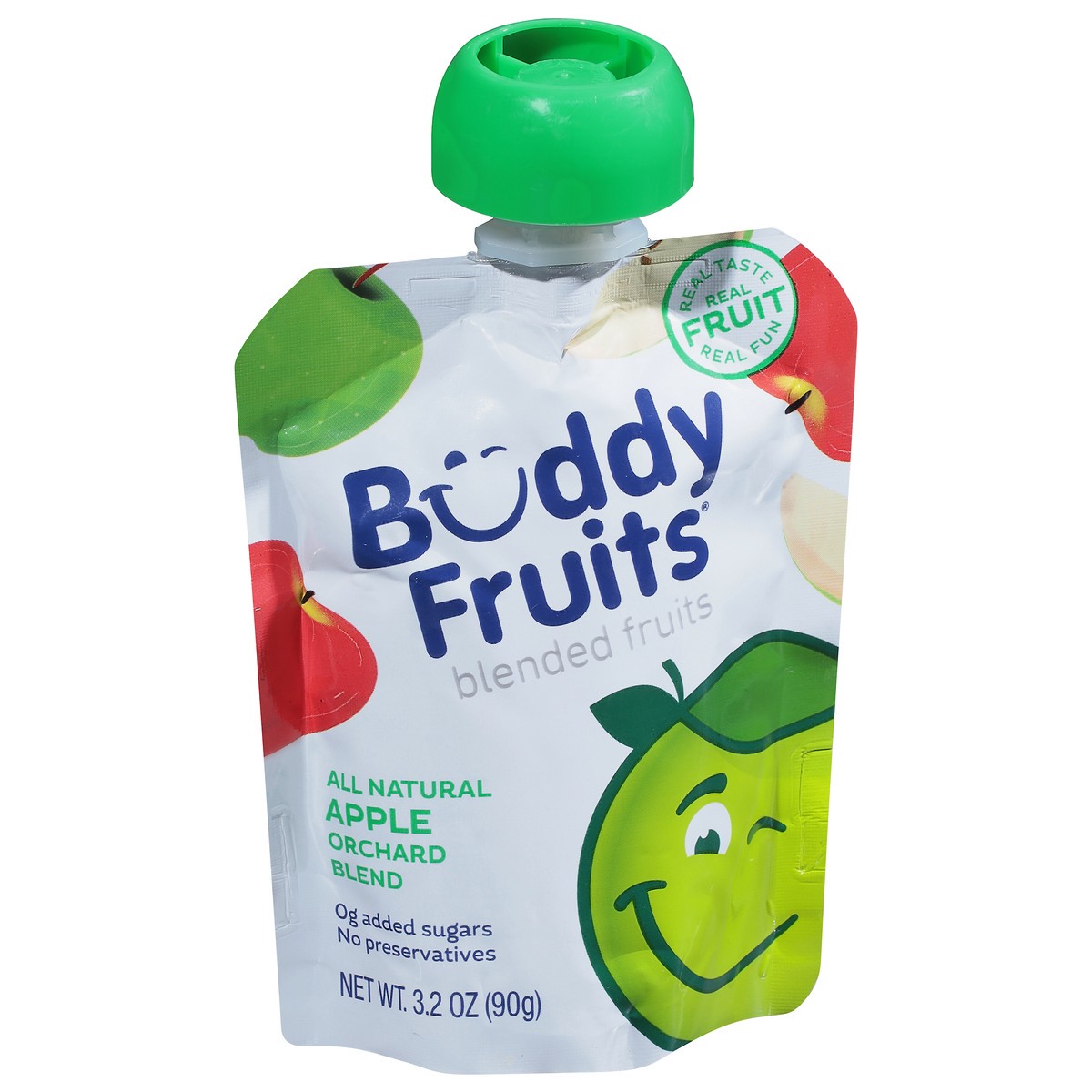 slide 2 of 9, Buddy Fruits Original Pure Blended Apple Fruit Pouch, 3.2 oz