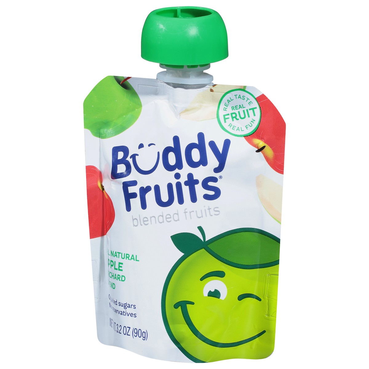 slide 3 of 9, Buddy Fruits Original Pure Blended Apple Fruit Pouch, 3.2 oz