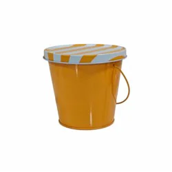 Everyday Living Stripe Metal Bucket Citronella Candle - Marigold