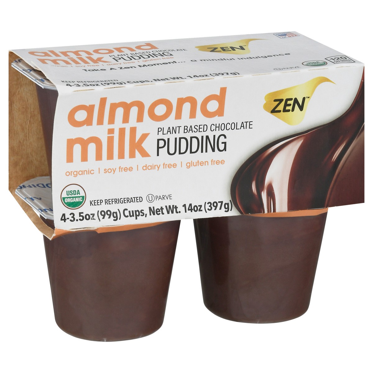 slide 2 of 9, Zen Chocolate Pudding Made With Almondmilk, 14 oz