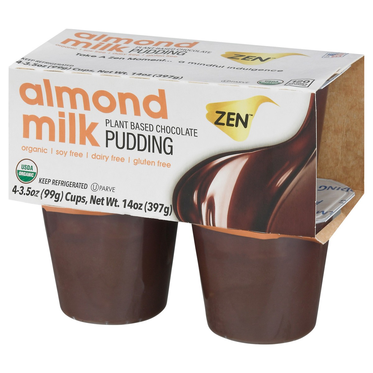 slide 3 of 9, Zen Chocolate Pudding Made With Almondmilk, 14 oz