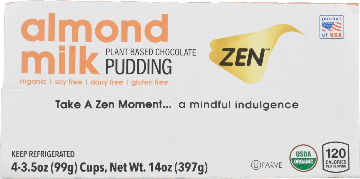 slide 9 of 9, Zen Chocolate Pudding Made With Almondmilk, 14 oz