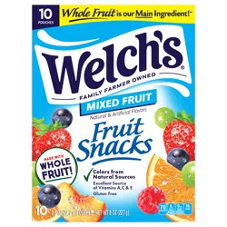 Welch's Fruit Snacks, Mixed Fruit, 10 ct / 0.8 oz