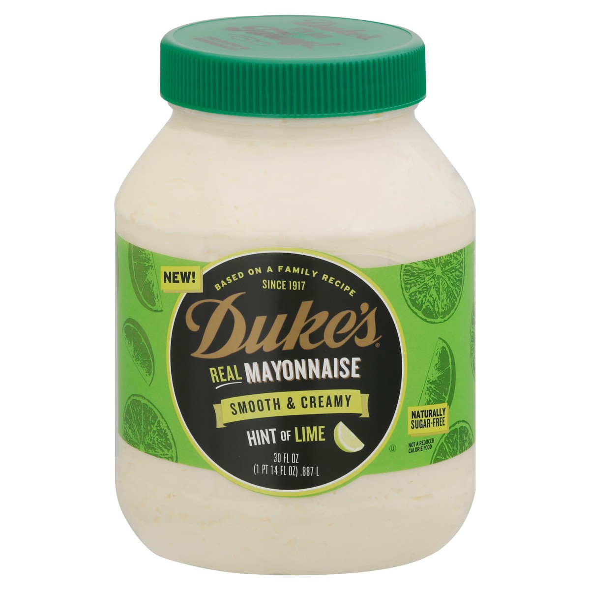 slide 1 of 7, Duke's Hint of Lime Mayonnaise 30 fl oz, 30 fl oz