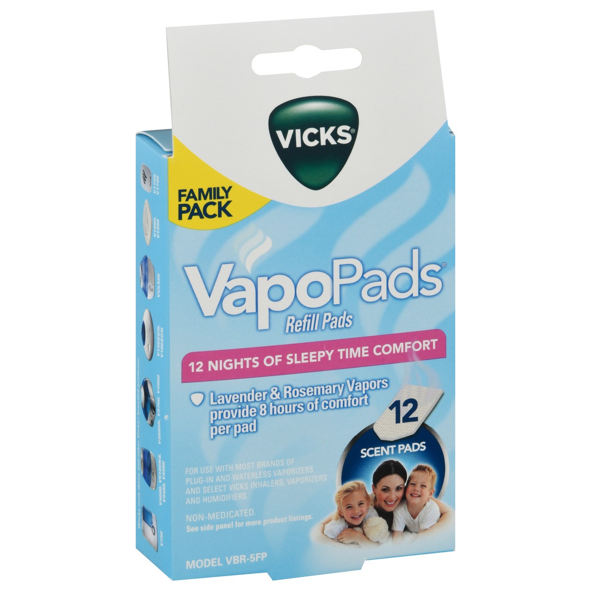 slide 7 of 9, Vicks VapoPads Refills Lavender & Rosemary Scent Pads Family Pack 12 ea, 12 ct