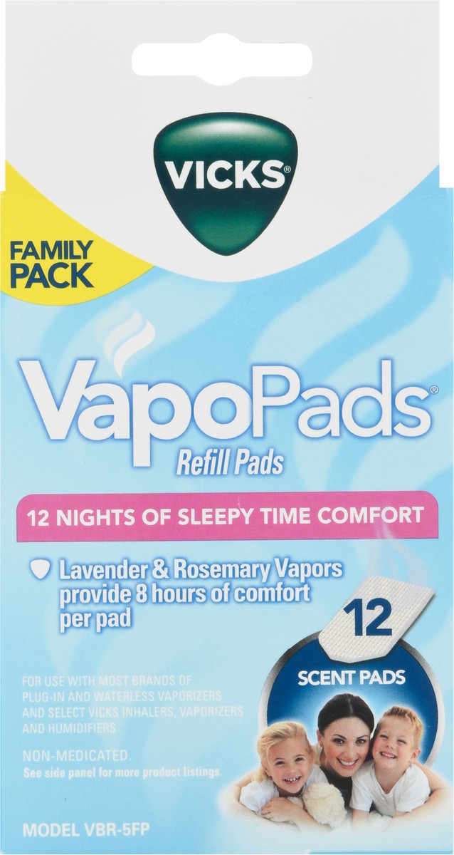 slide 5 of 9, Vicks VapoPads Refills Lavender & Rosemary Scent Pads Family Pack 12 ea, 12 ct