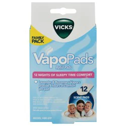 Vicks VapoPads Refills Lavender & Rosemary Scent Pads Family Pack 12 ea