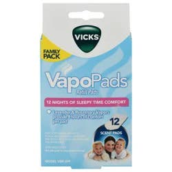 Vicks VapoPads Refills Lavender & Rosemary Scent Pads Family Pack 12 ea