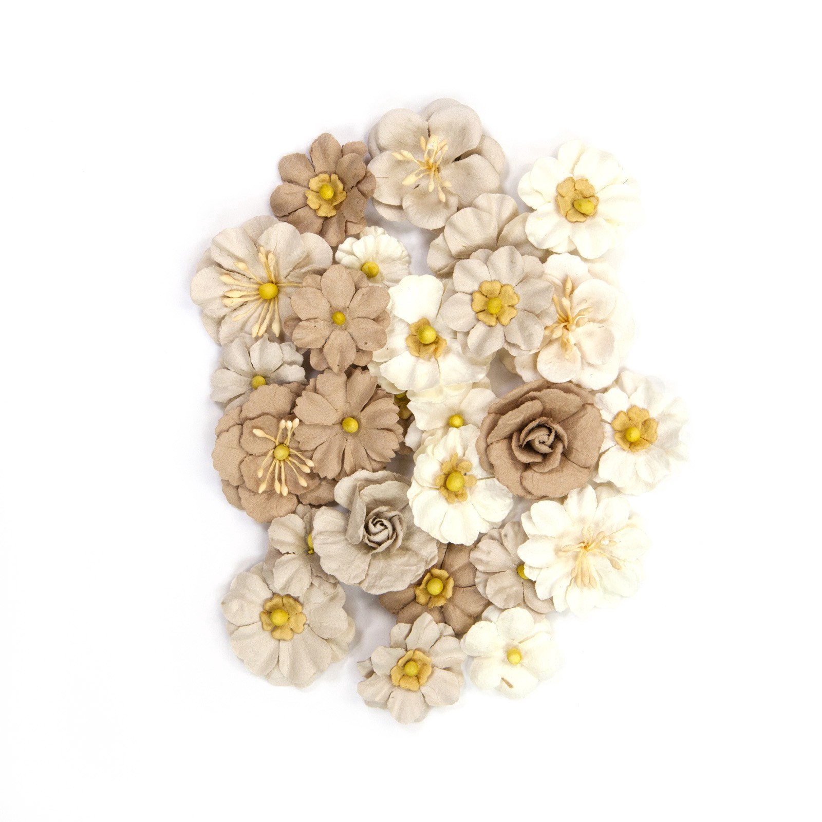 slide 2 of 3, Neutral Small Mixed Flowers By Recollections, 5.90 in x 4 in x 0.25 in