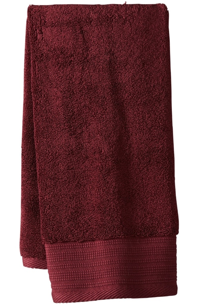 slide 1 of 1, Modavari Pima Pinstripe Hand Towel - Fig, 1 ct