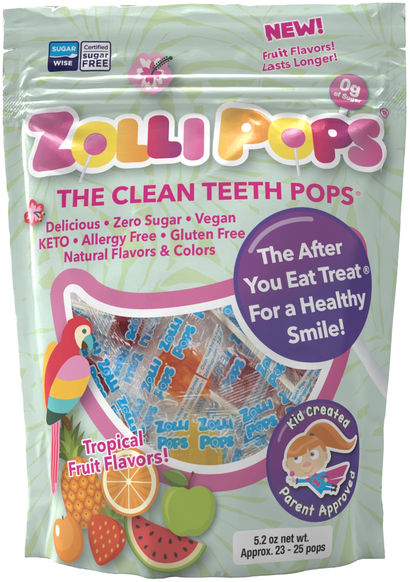 slide 1 of 1, Zollipops Tropical - 5.2 OZ, 5.2 oz