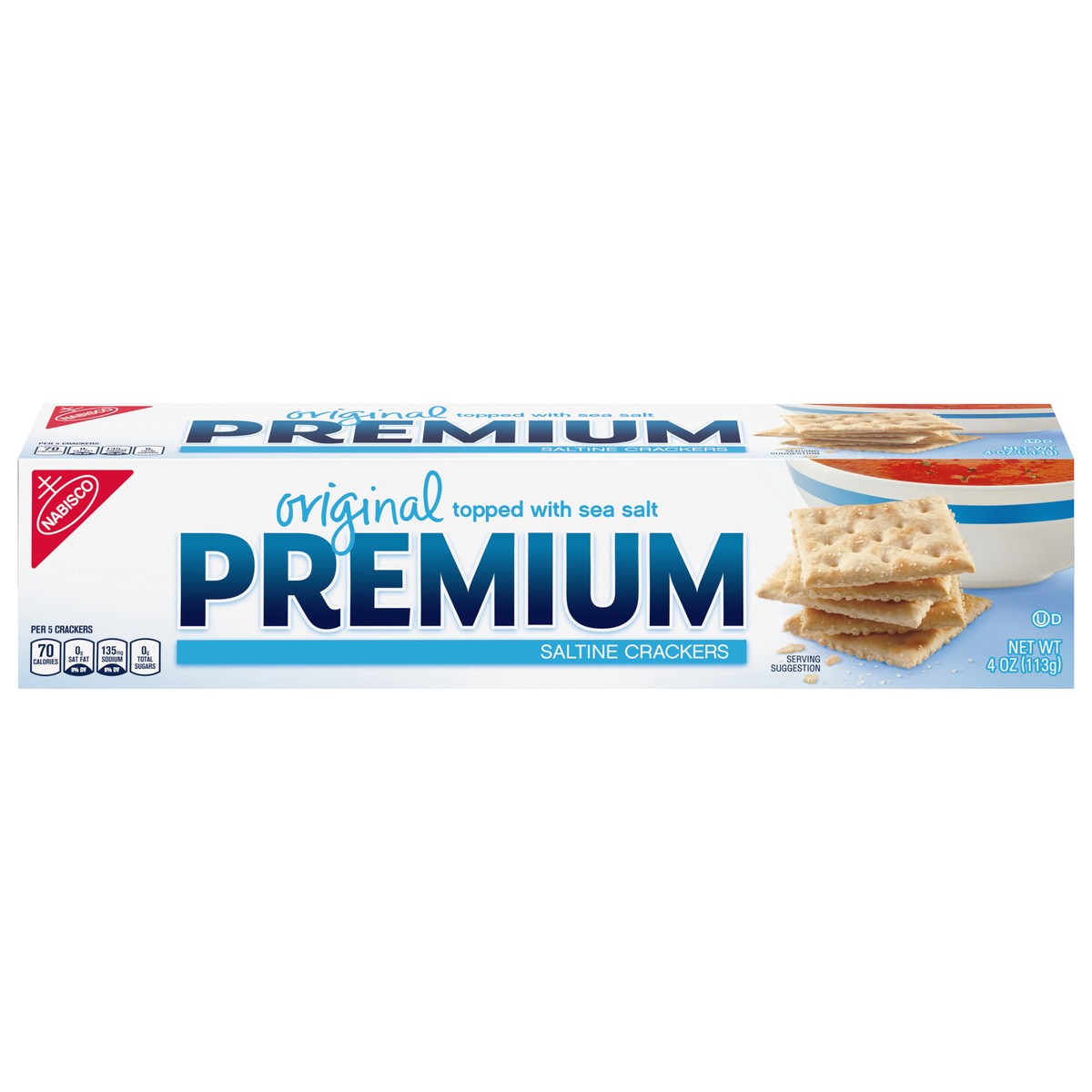 slide 1 of 9, Premium Original Saltine Crackers, 4 oz, 4 oz