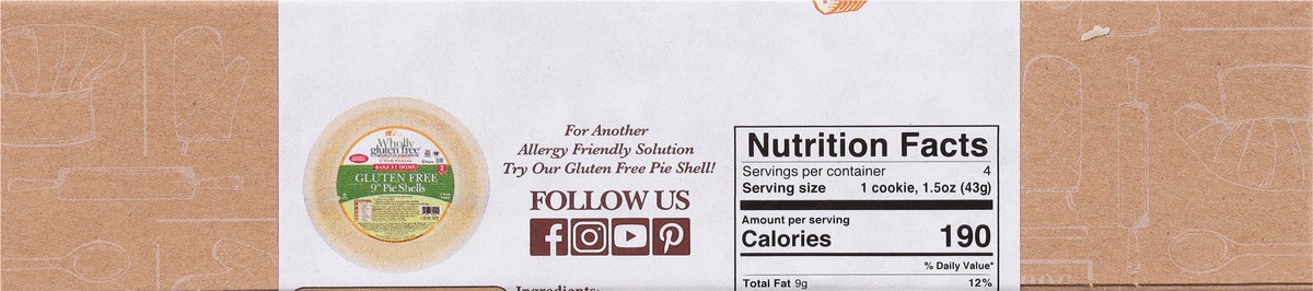 slide 10 of 13, Wholly Gluten Free Gluten Free Chocolate Chunk Cookies 4 ea, 4 ct