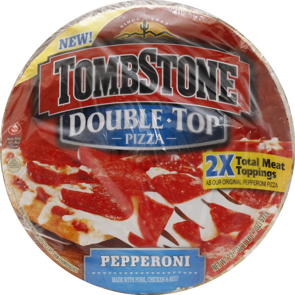 slide 3 of 3, Tombstone Double-Top Pepperoni Pizza, 23.7 oz