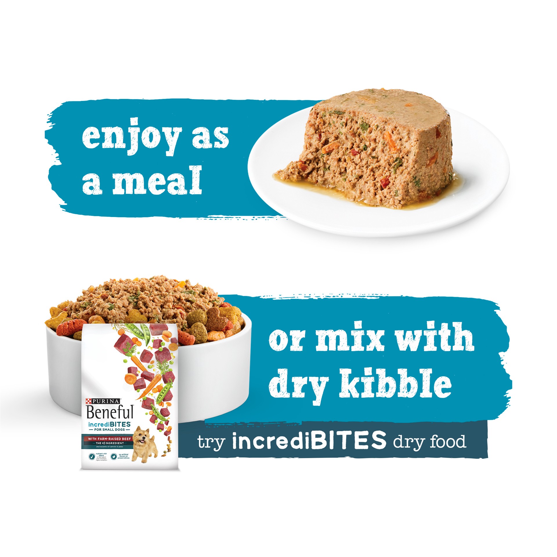 slide 5 of 8, Beneful Purina Beneful Small Breed Wet Dog Food, IncrediBites Pate With Real Salmon Recipe, 9 oz