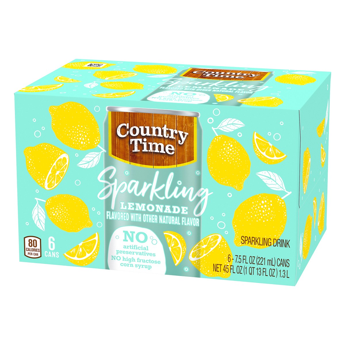 slide 3 of 10, Country Time Sparkling Lemonade 6-7.5 fl. oz. Cans, 45 fl oz