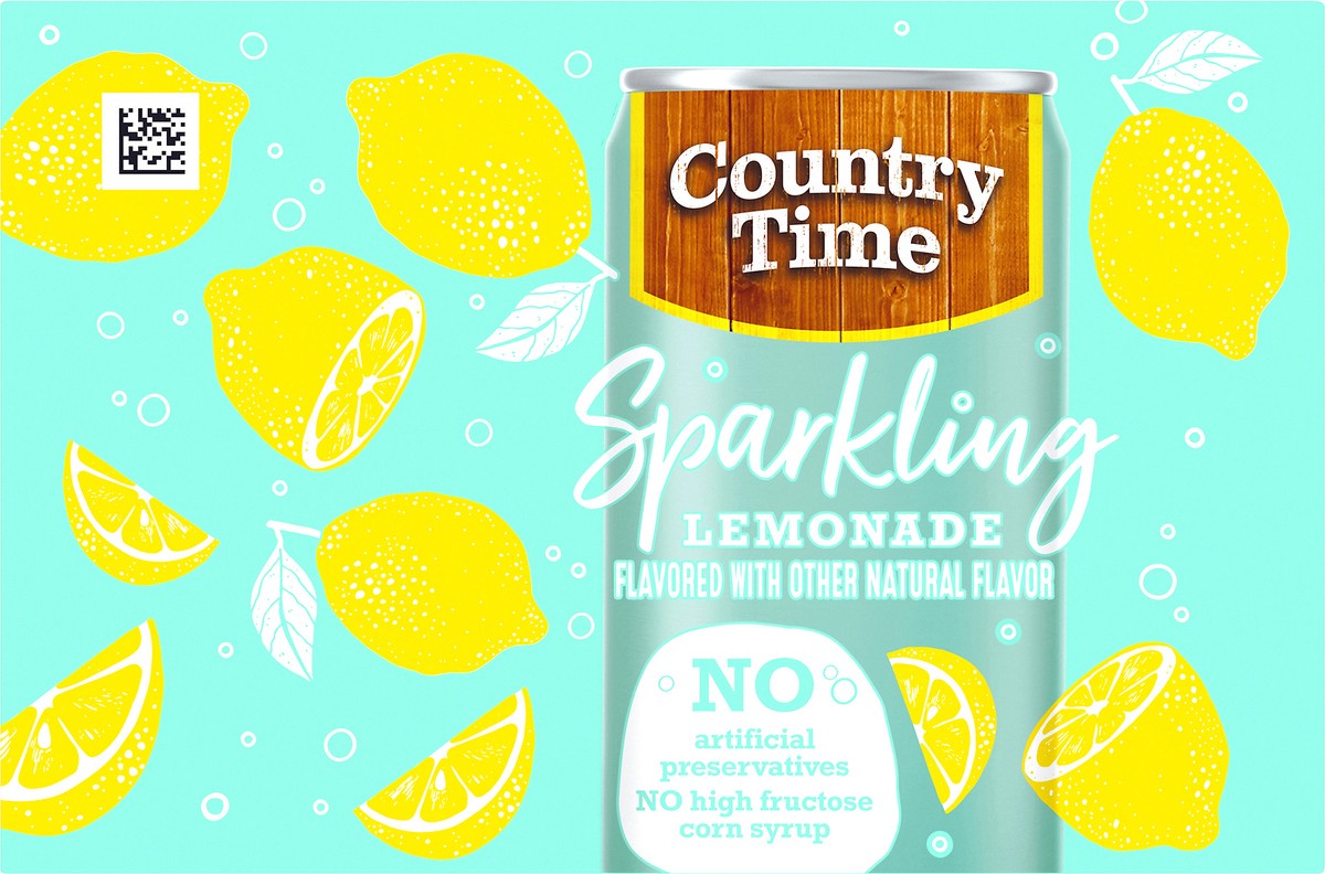 slide 10 of 10, Country Time Sparkling Lemonade 6-7.5 fl. oz. Cans, 45 fl oz