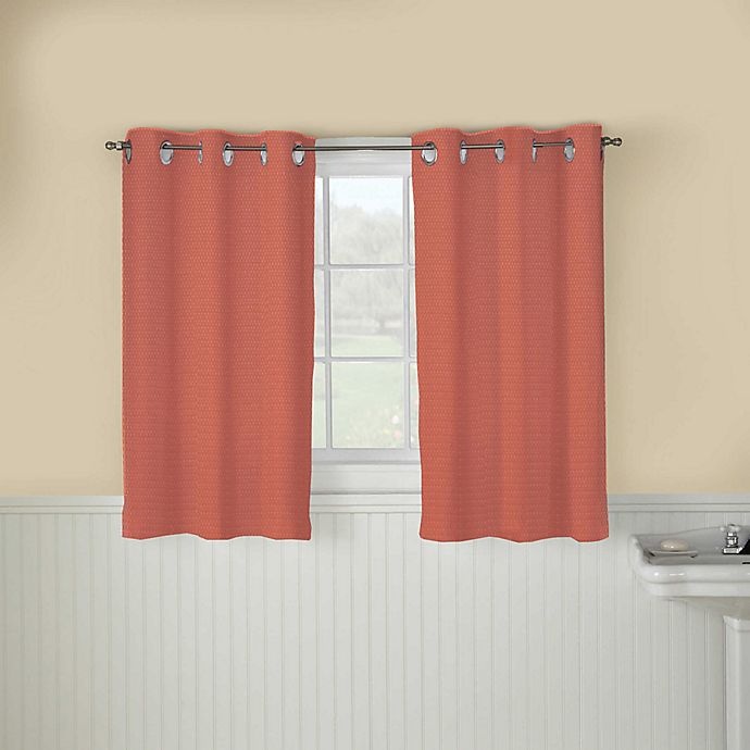 slide 1 of 1, Hookless Waffle Bath Window Curtain, 45 in