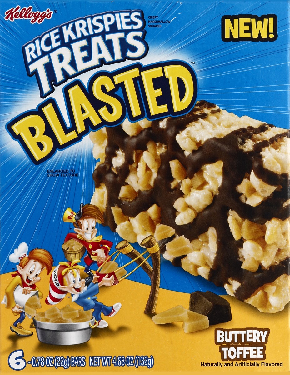 slide 5 of 6, Rice Krispies Crispy Marshmallow Squares, Buttery Toffee, 4.68 oz